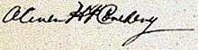 A sample of Cowdery's signature using his two middle initials