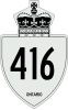 Highway 416 shield