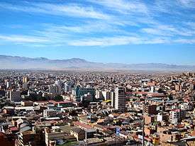 City skyline or Oruro