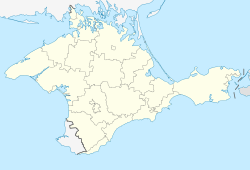 Location of the  Autonomous Republic of Crimea  (light yellow)in the Crimean Peninsula