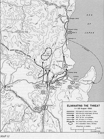 A map showing troops moving north and destroying opposing formations there