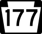 PA Route 177 marker