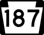 PA Route 187 marker