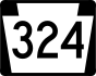 PA Route 324 marker