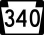 PA Route 340 marker