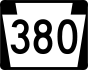 PA Route 380 marker