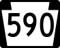 PA Route 590 marker