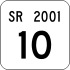 State Route 2001 inventory marker