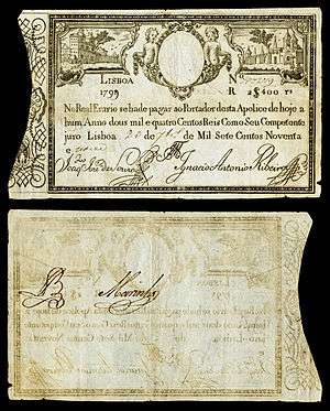Imperial Treasury, 2400 Reis, 1798-99 issue.
