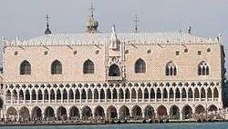 Photograph of the Palazzo Ducale in Venice, seen from the sea
