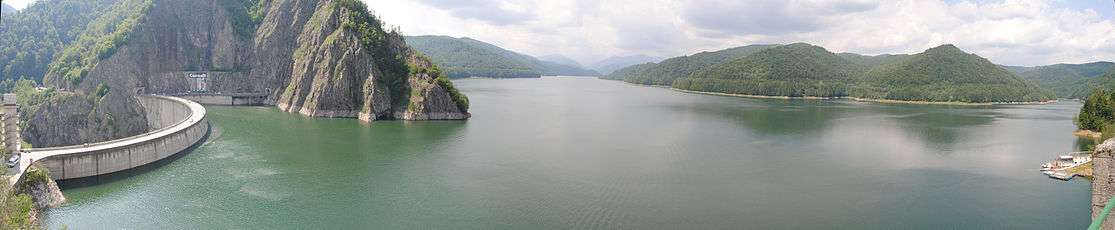 Panorama of the Vidraru Lake and Dam
