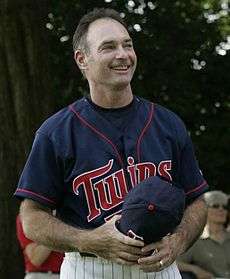 Paul Molitor in a Twins uniform, holding his cap.