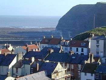 Penny Nab at Staithes, North Yorkshire. text
