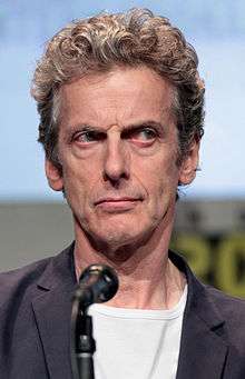 Photo of Peter Capaldi at the San Diego Comic Con International in 2015.