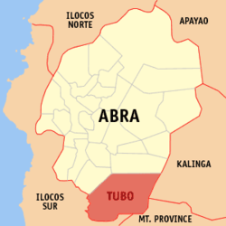 Map of Abra showing the location of Tubo