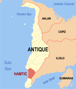 Map of Antique with Hamtic highlighted