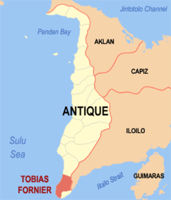 Map of Antique with Tobias Fornier highlighted