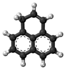 Ball-and-stick model of the phenalene molecule