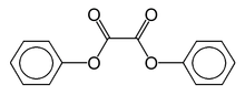 Skeletal formula of diphenyl oxalate
