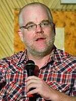 Photo of Philip Seymour Hoffman at a Hudson Union Society event in September 2010.