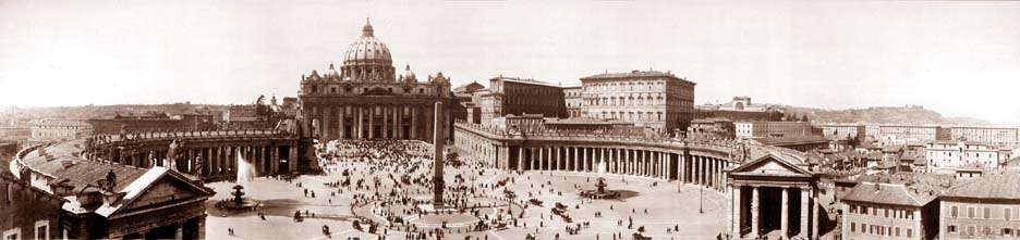 St. Peter's Square and Basilica, 1909