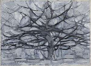 Piet Mondrian painting "Gray Tree, 1911, in the Gemeentemuseum Den Haag
