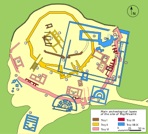 Archeological plan of Hisarlik