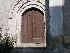 View of a Romanesque church door