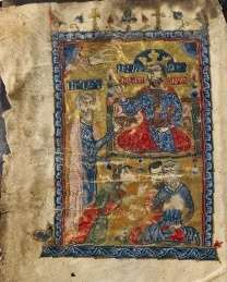King Levon IV doing justice by Sarkis Pitzak, 1331