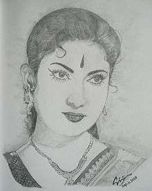 Pencil drawing of Savitri