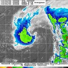 Infrared satellite image of the storm that would become Hurricane Karen
