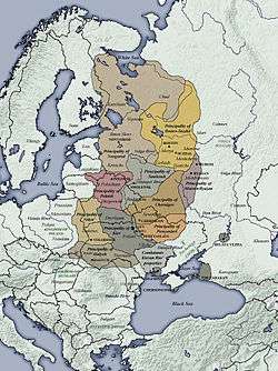 Map of the Kievan Rus'