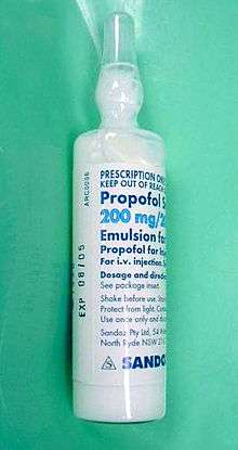  An ampoule of propofol.