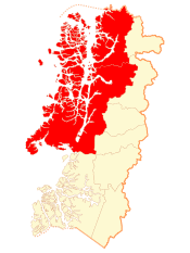 Location in the Aysén del General Carlos Ibáñez del Campo Region