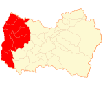 Location of Cardenal Caro Province in the Libertador General Bernardo O'Higgins Region