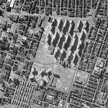 Aerial photograph of the Pruitt-Igoe housing project