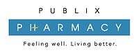 Logo of Publix Pharmacy. "Publix Pharmacy. Feeling Well. Living Better."