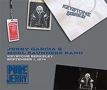 A Keystone Berkeley napkin, two photos of Jerry Garcia as a stage magician conjuring a guitar from out of a hat, and a backstage pass for the Jerry Garcia Band
