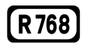 R768 road shield}}