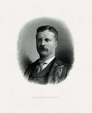 BEP engraved portrait of Roosevelt as President.