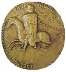 Seal depicting armored man on horseback