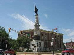 Courthouse and monument