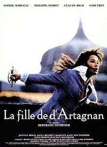 Film poster showing Sophie Marceau fighting with a sword