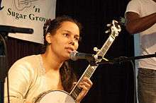 Rhiannon Giddens with banjo