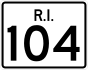 Route 104 marker