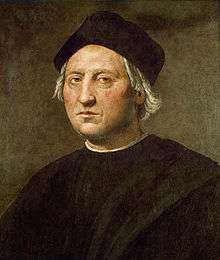 A painting of Christopher Columbus.