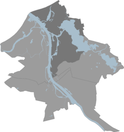 Location of the Northern District within Riga City