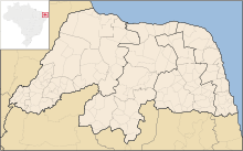 A picture of the east end of Brazil.