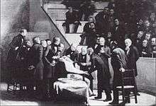 Robert Hinckley's The First Operation Under Ether, painted in 1882.