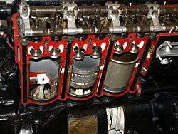 Sectioned view of a piston engine